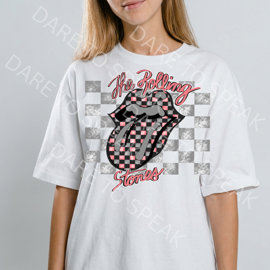 Rolling Stones Checkerboard T-shirt mockup