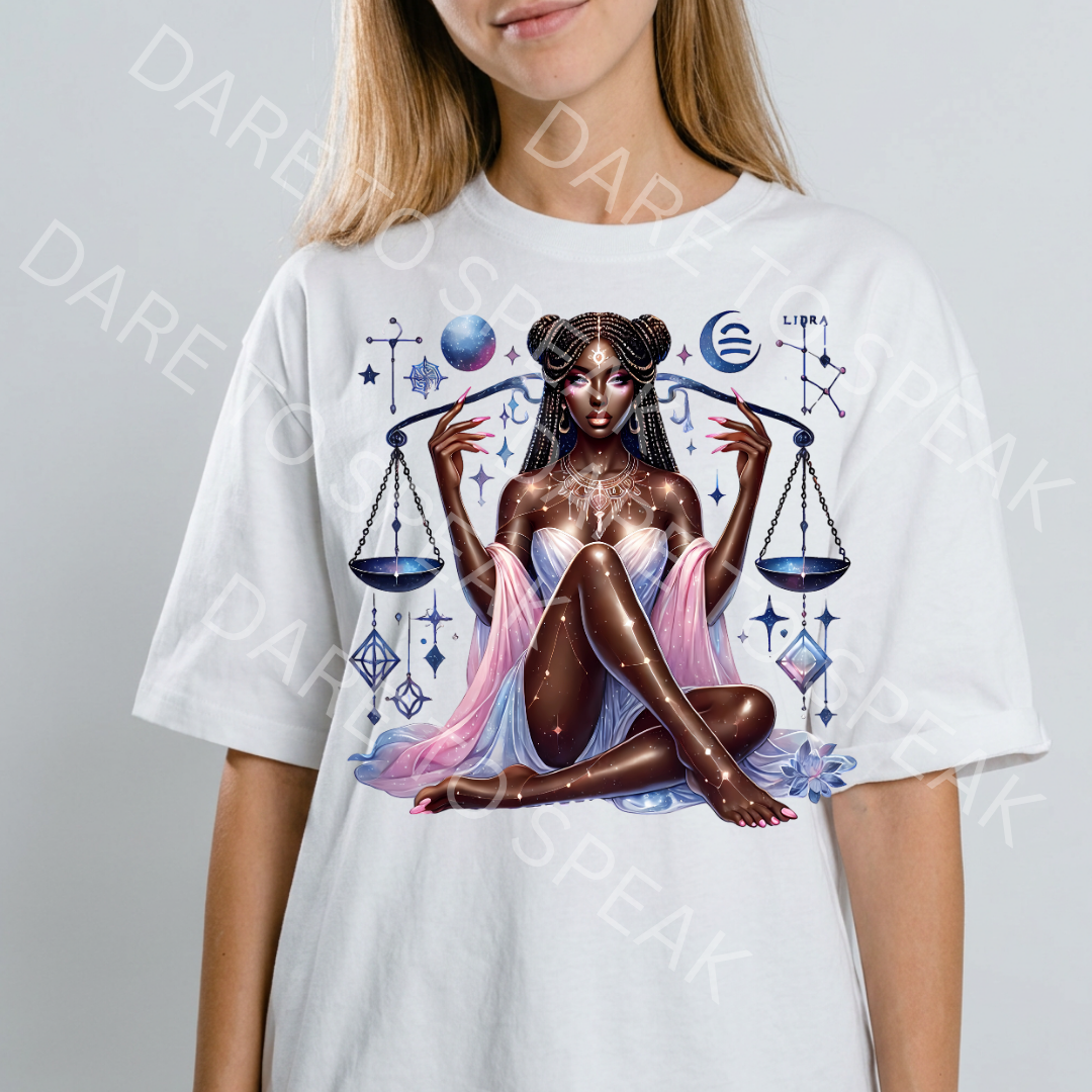 Libra Zodiac Goddess T-shirt mockup