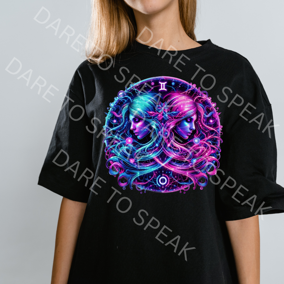 Gemini Zodiac Goddess T-shirt mockup