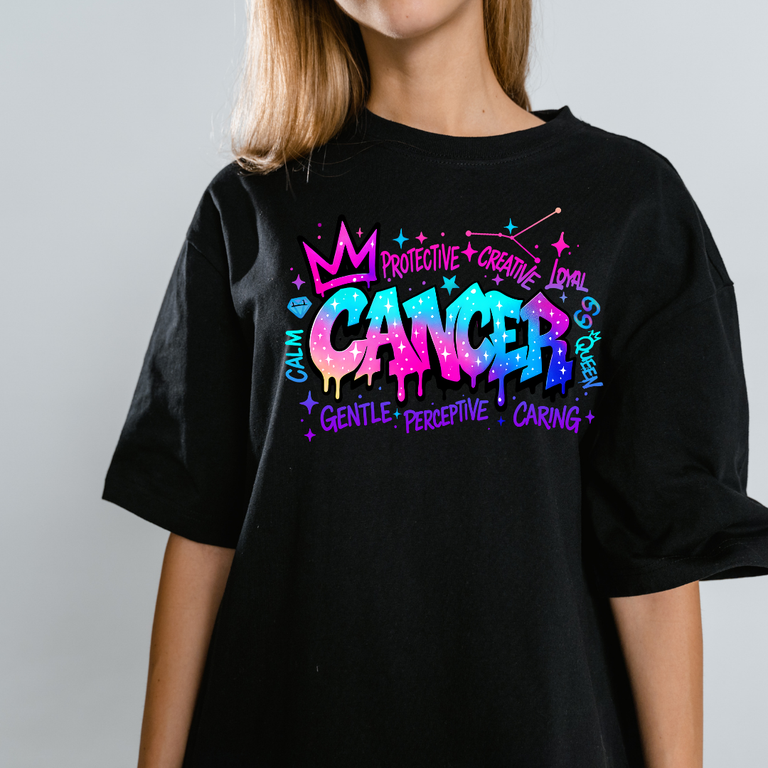 Cancer Graffiti Zodiac T-shirt mockup