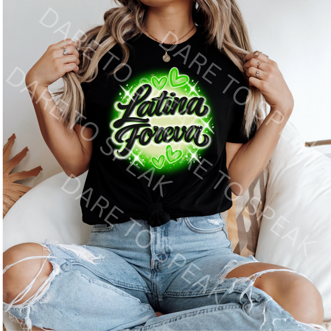 Latina Forever Green T-shirt mockup