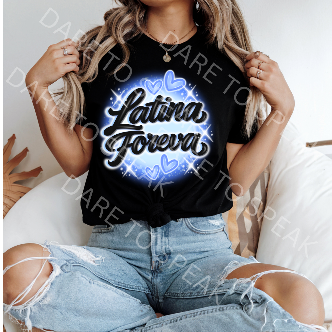 Latina Forever Blue T-shirt mockup