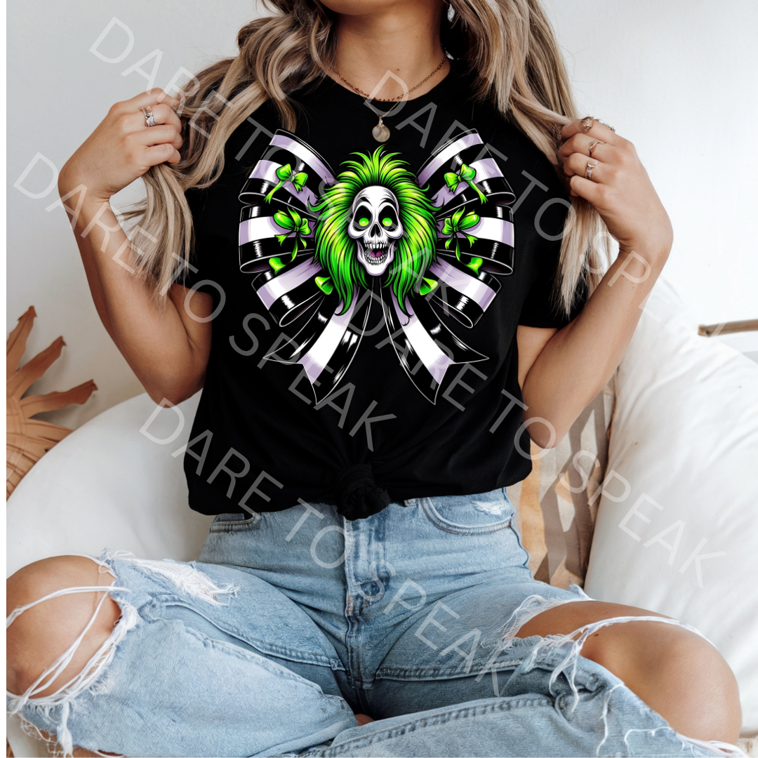 Beetlejuice Bow T-shirt mockup