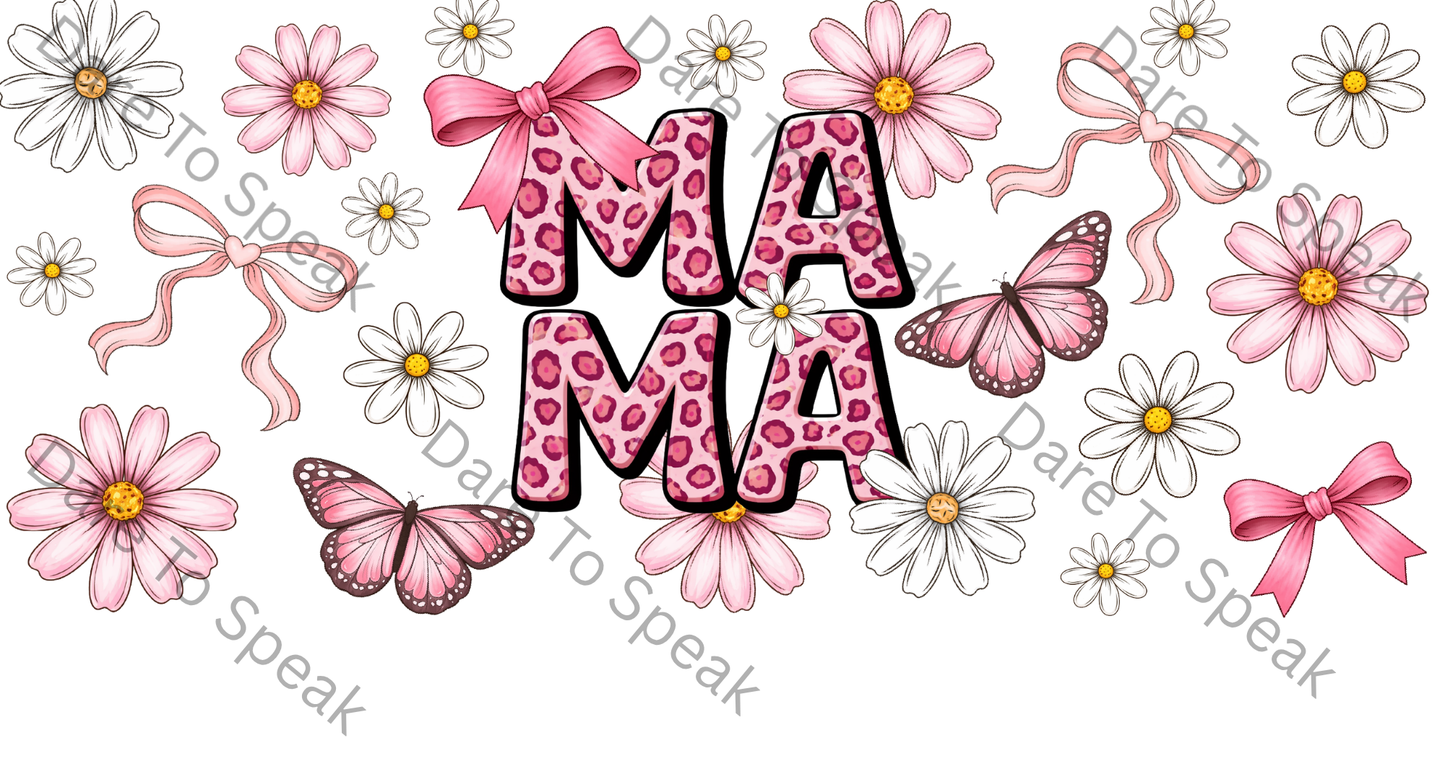 Mama and white flowers
