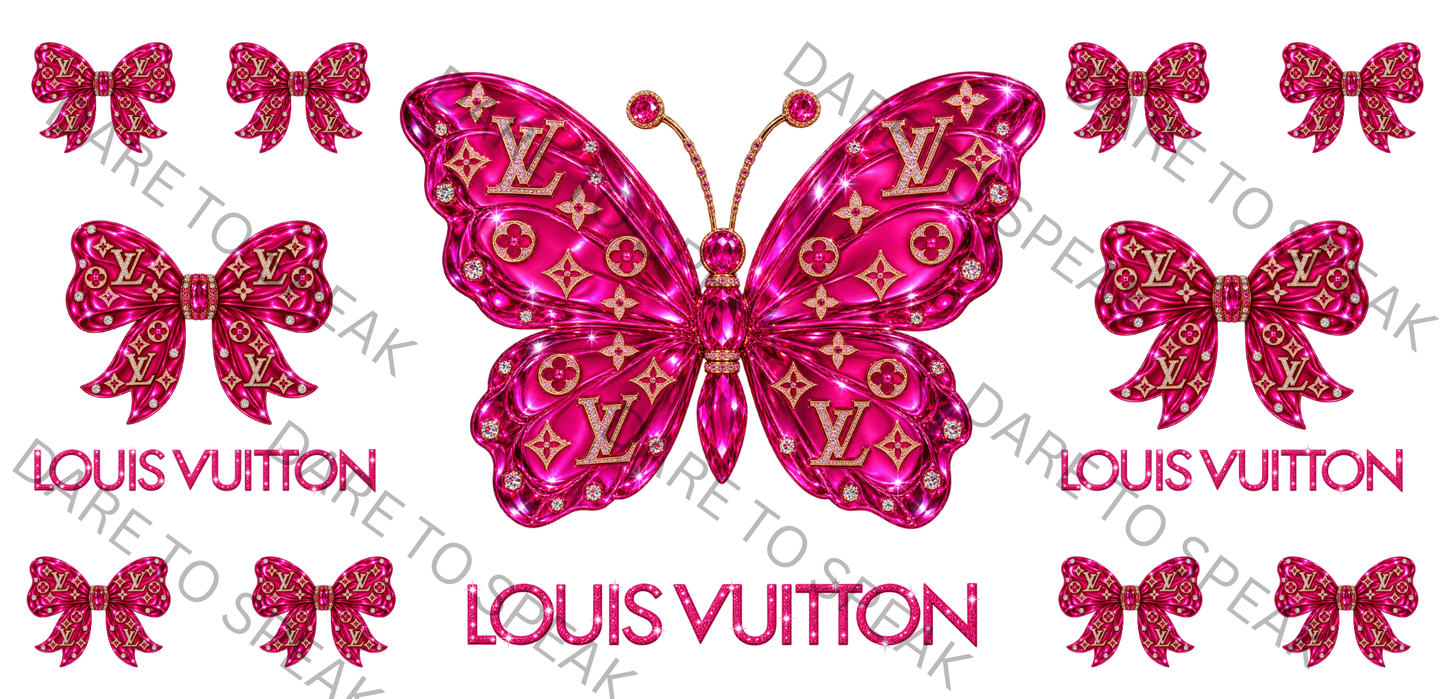 LV Dark Pink Butterfly