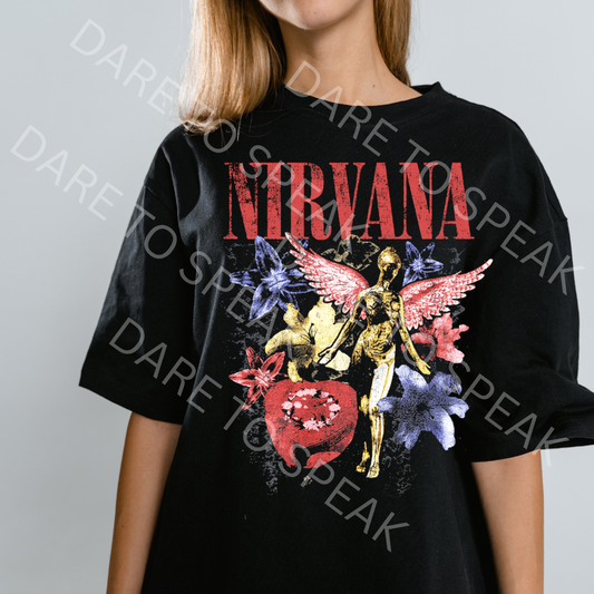 Nirvana Angel Collage T-shirt mockup