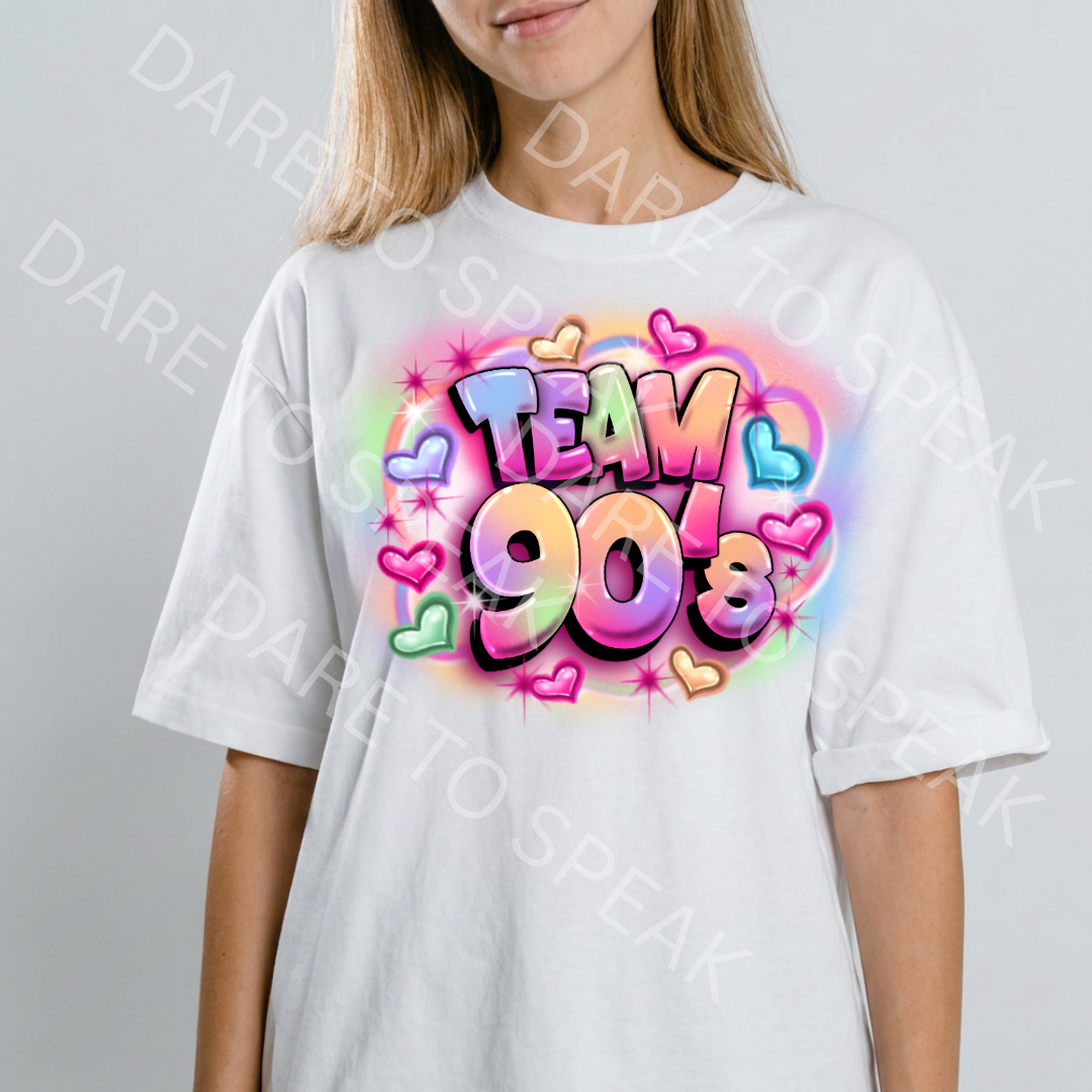 Team 90s T-shirt mockup