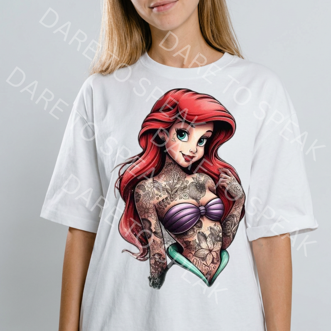 Tattooed Ariel T-shirt mockup