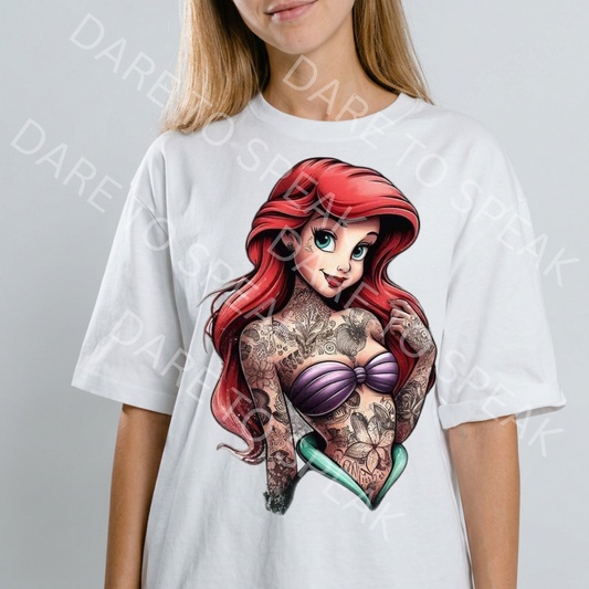Tattooed Ariel T-shirt mockup