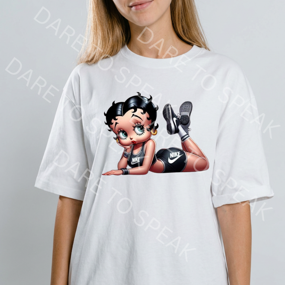 Betty Boop Nike T-shirt mockup