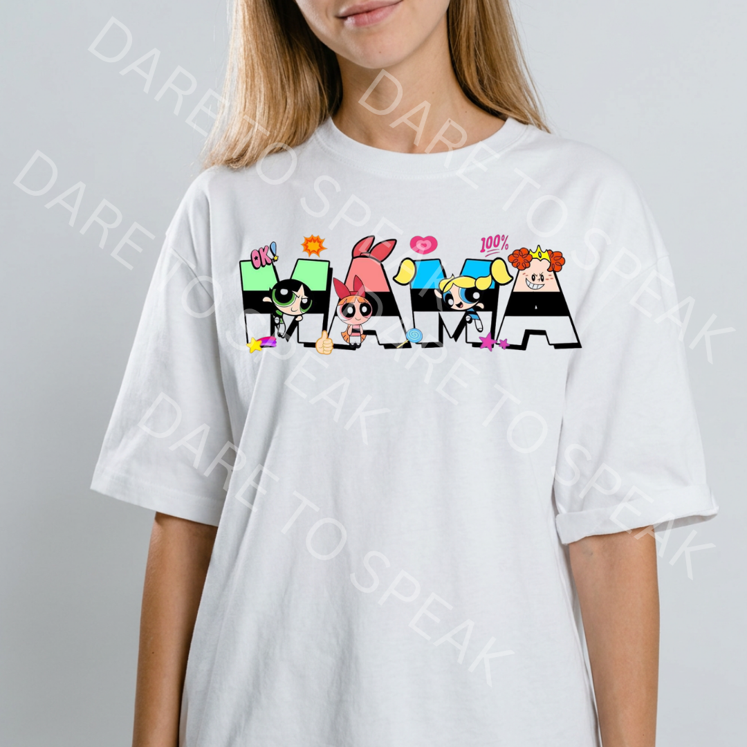 Powerpuff Girls Mama T-shirt mockup