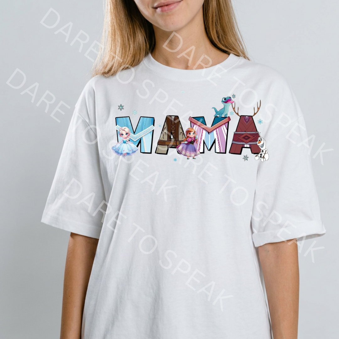 Frozen Mama T-shirt mockup