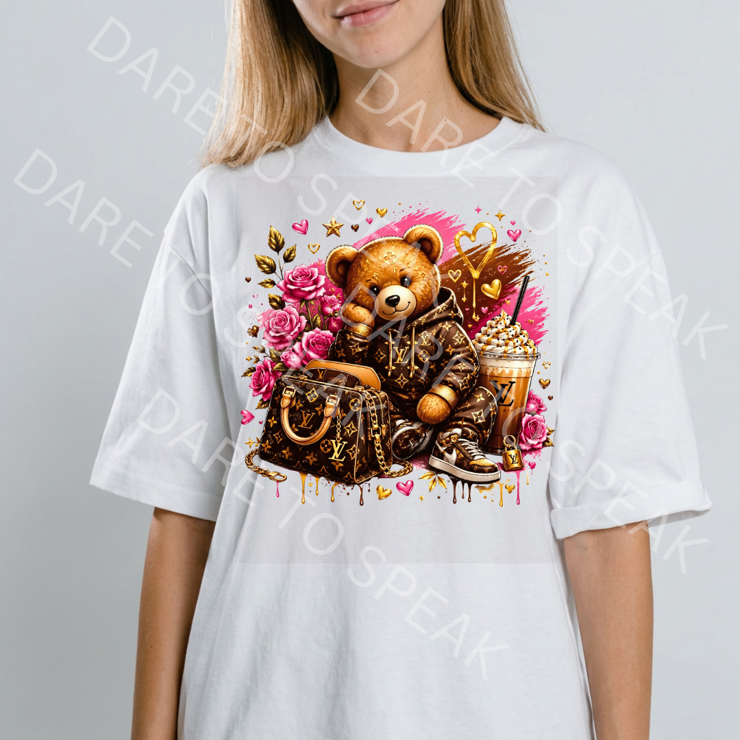 Luxury Teddy Bear T-shirt mockup
