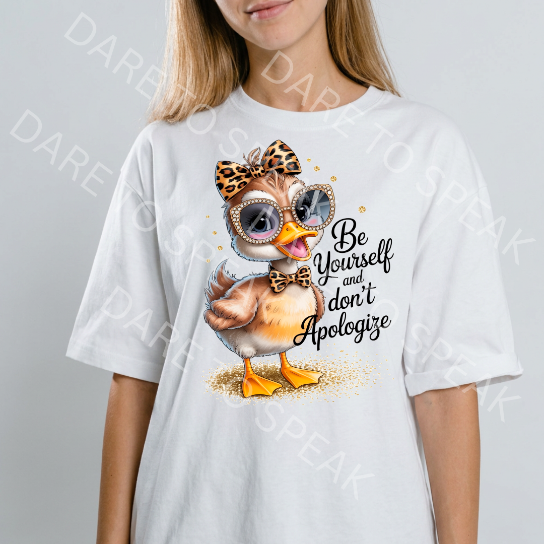 Be Yourself Don't Apologize T-shirt mockup