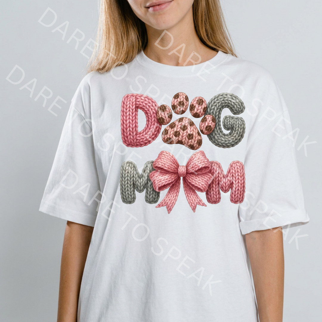 Dog Mom Bow T-shirt mockup