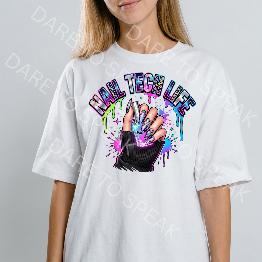 Nail Tech Life T-shirt mockup