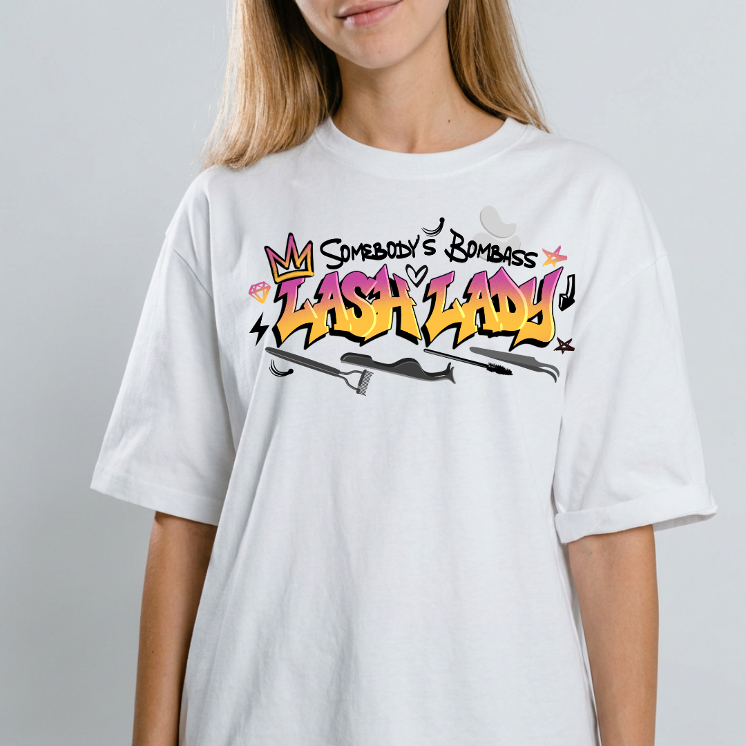 Bombass Lash Lady T-shirt mockup