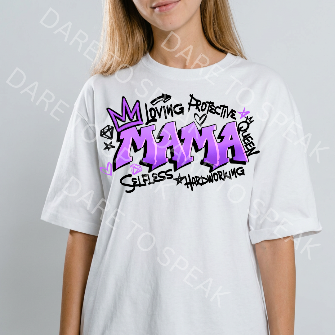 Mama Graffiti T-shirt mockup