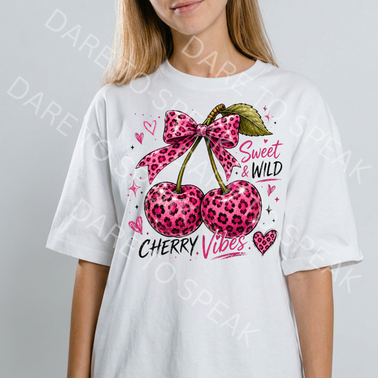 Cherry Vibes T-shirt mockup