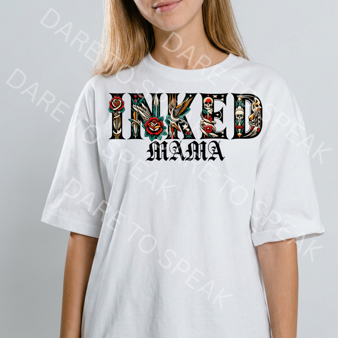 Inked Mama Roses T-shirt mockup