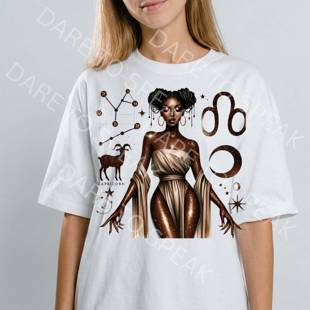 Leo Zodiac Goddess T-shirt mockup