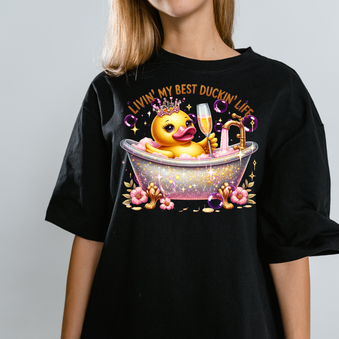 Livin' My Best Duckin' Life T-shirt mockup