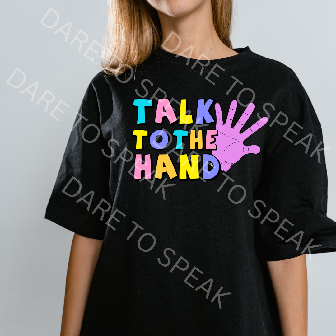 Talk to the Hand T-shirt mockup
