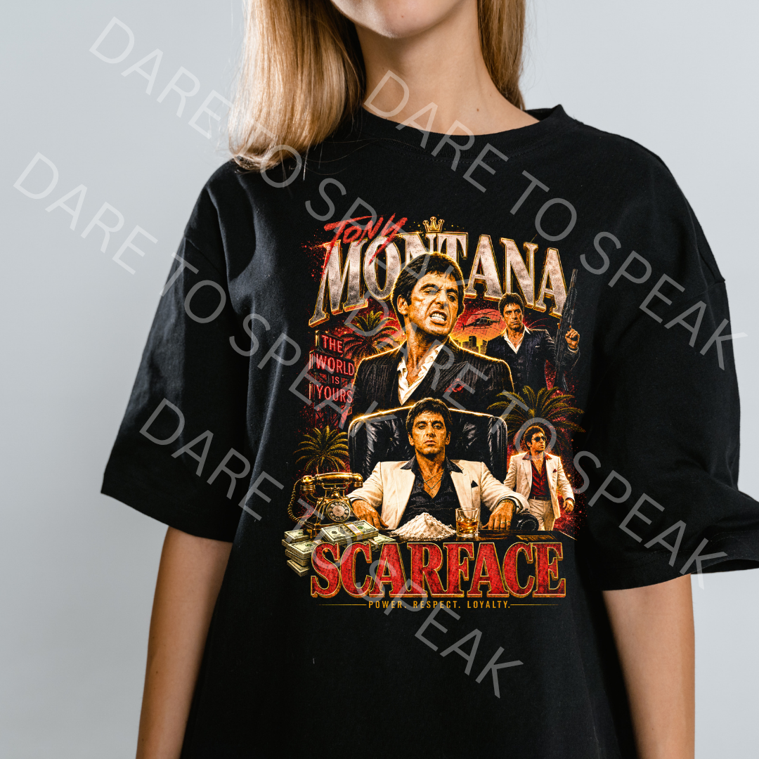Scarface Tony Montana T-shirt mockup
