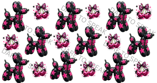 Pink Star Balloon Dog