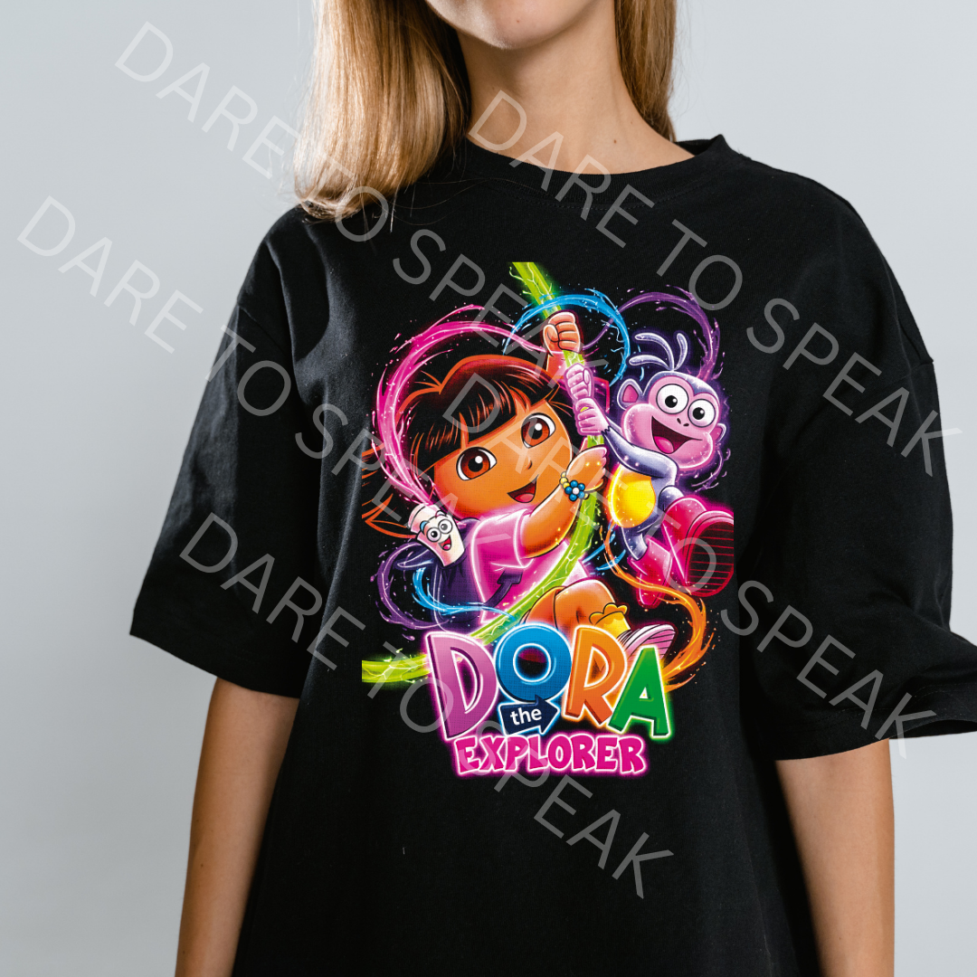 Dora the Explorer Neon T-shirt mockup