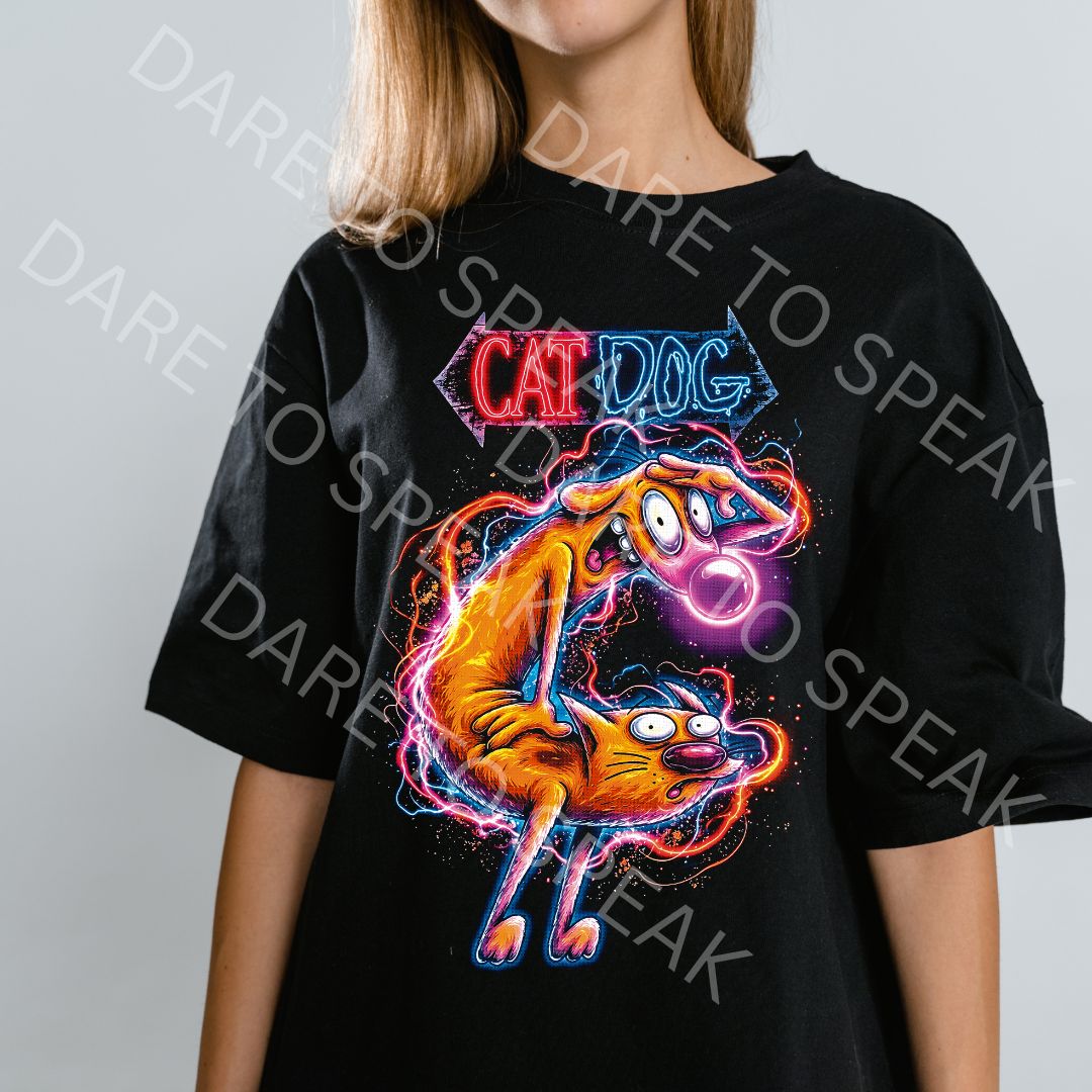 CatDog T-shirt mockup