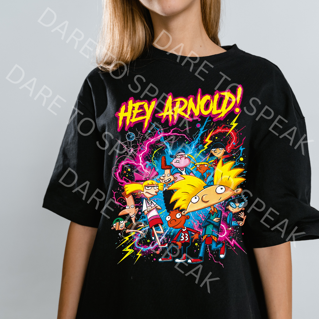 Hey Arnold Neon T-shirt mockup