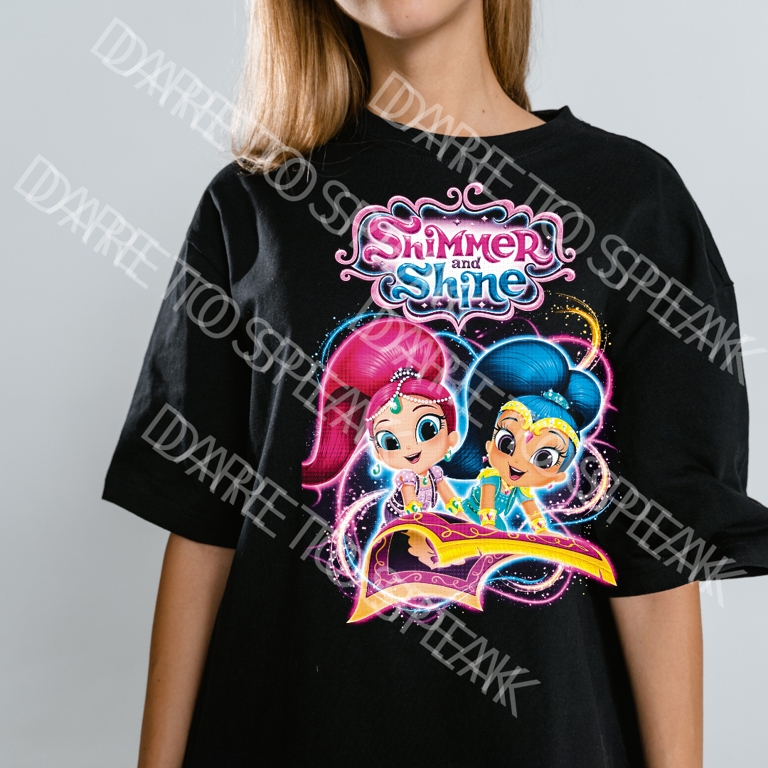 Shimmer and Shine T-shirt mockup