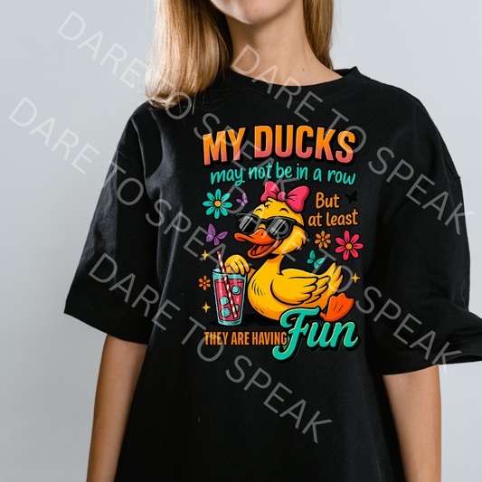 My Ducks May Not Be in a Row T-shirt mockup