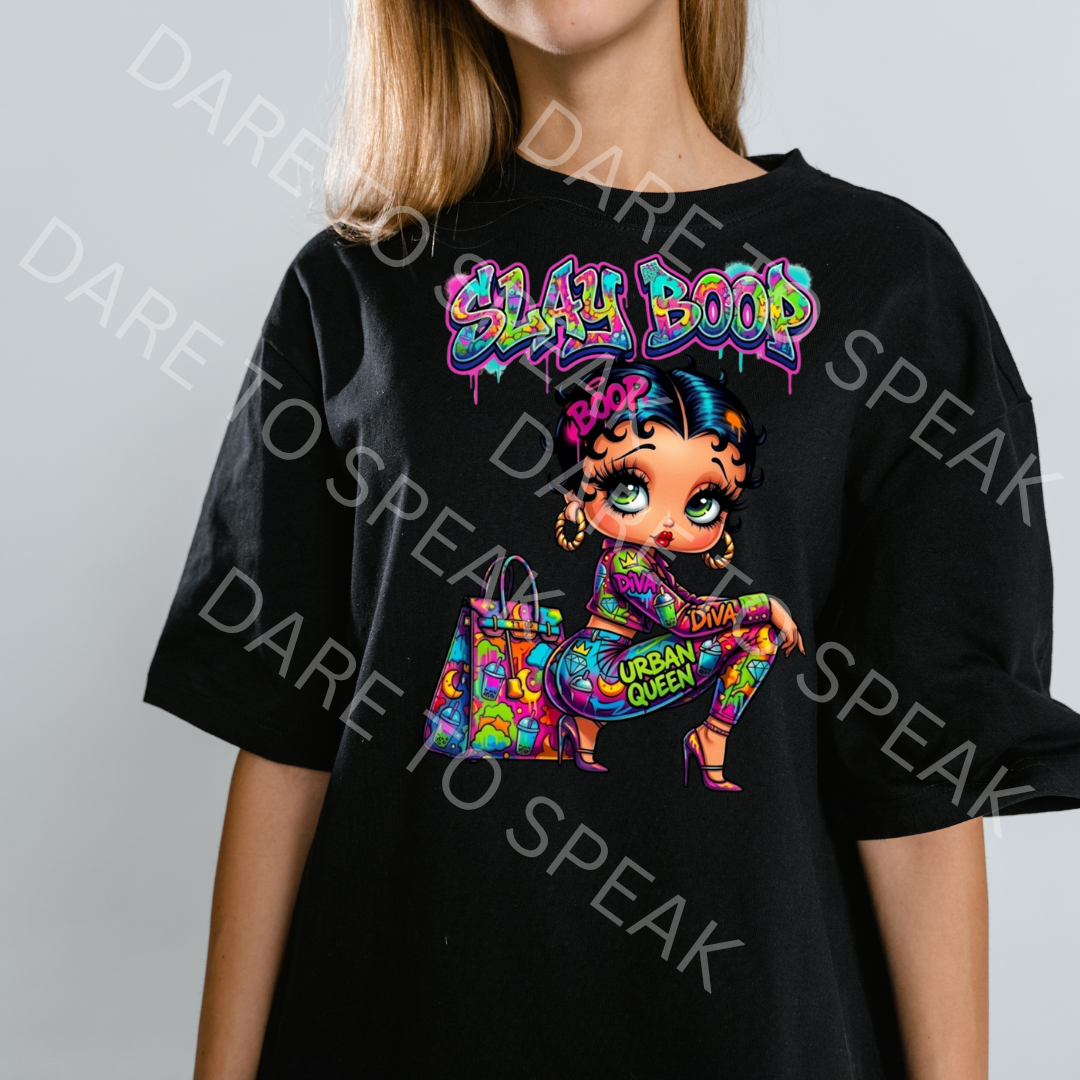 Slay Boop Urban Queen T-shirt mockup