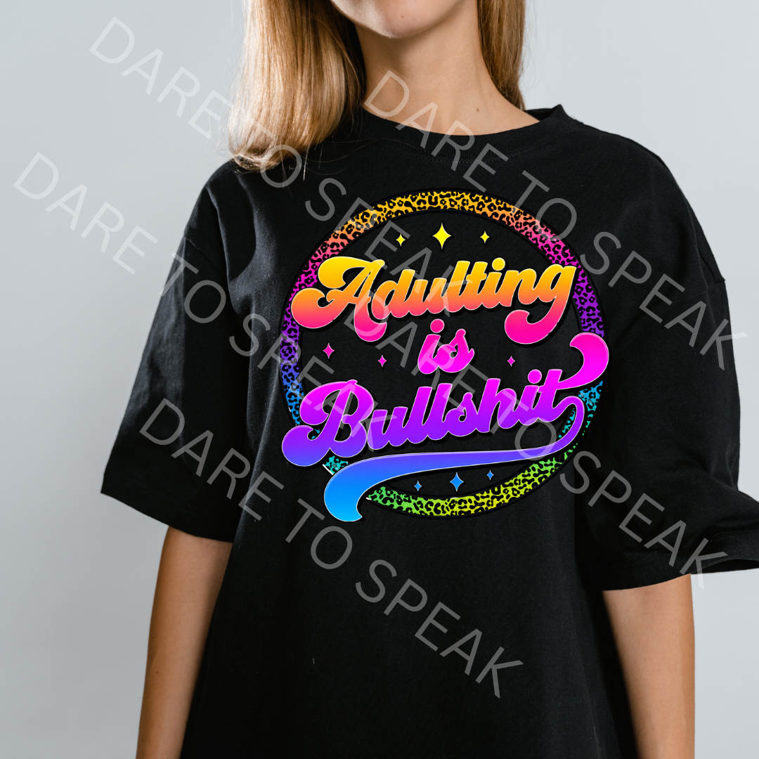 Adulting Is Bullshit T-shirt mockup