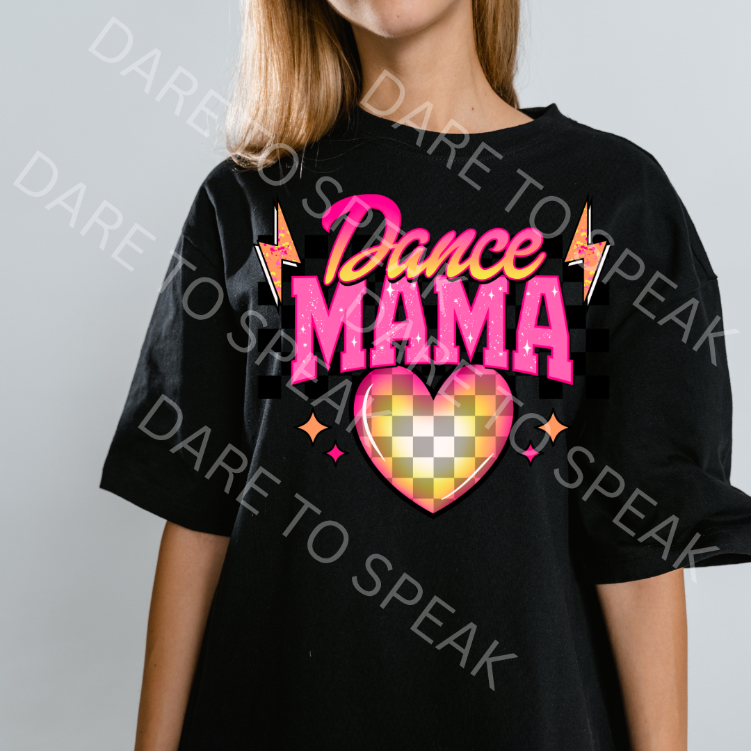Dance Mama Disco Heart T-shirt mockup