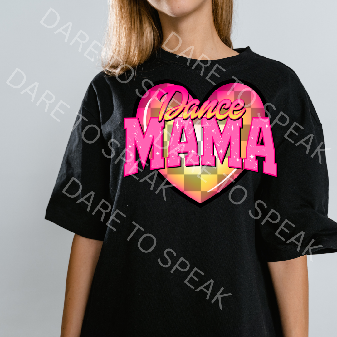 Dance Mama Pink Heart T-shirt mockup