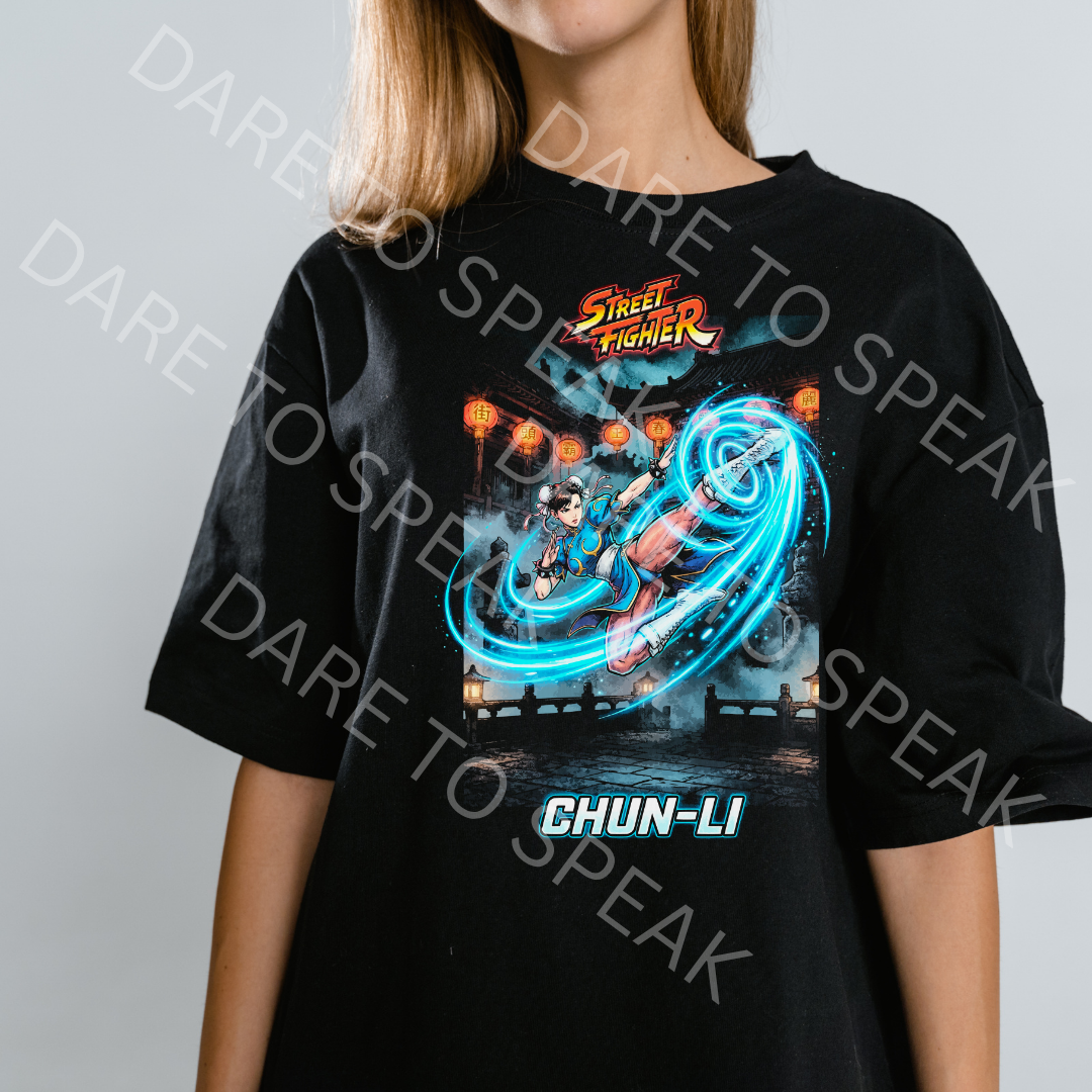 Street Fighter Chun-Li T-shirt mockup