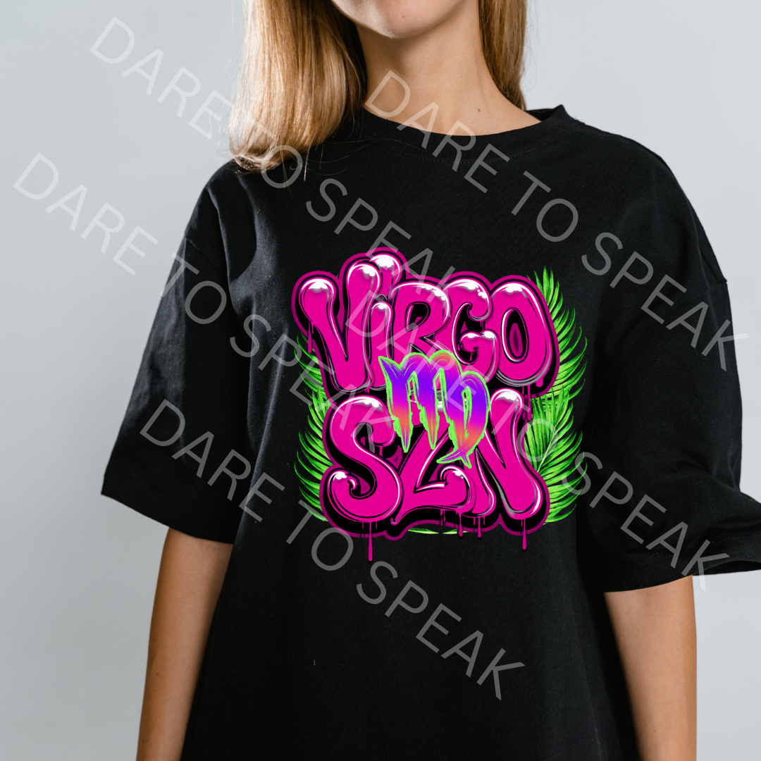 Virgo Pink Graffiti Zodiac
