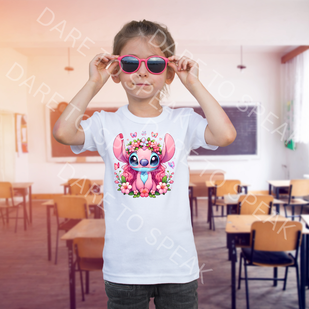 Floral Axolotl T-shirt mockup