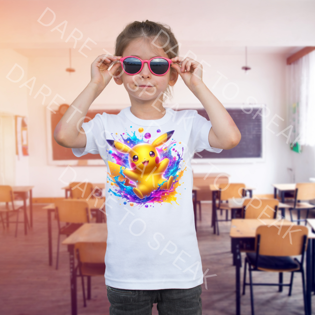 Pikachu Watercolor T-shirt mockup