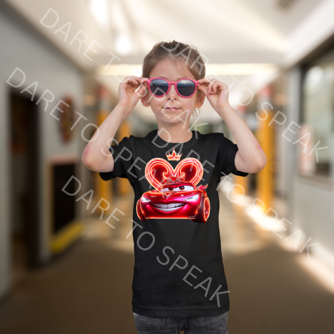 Lightning McQueen Heart T-shirt mockup