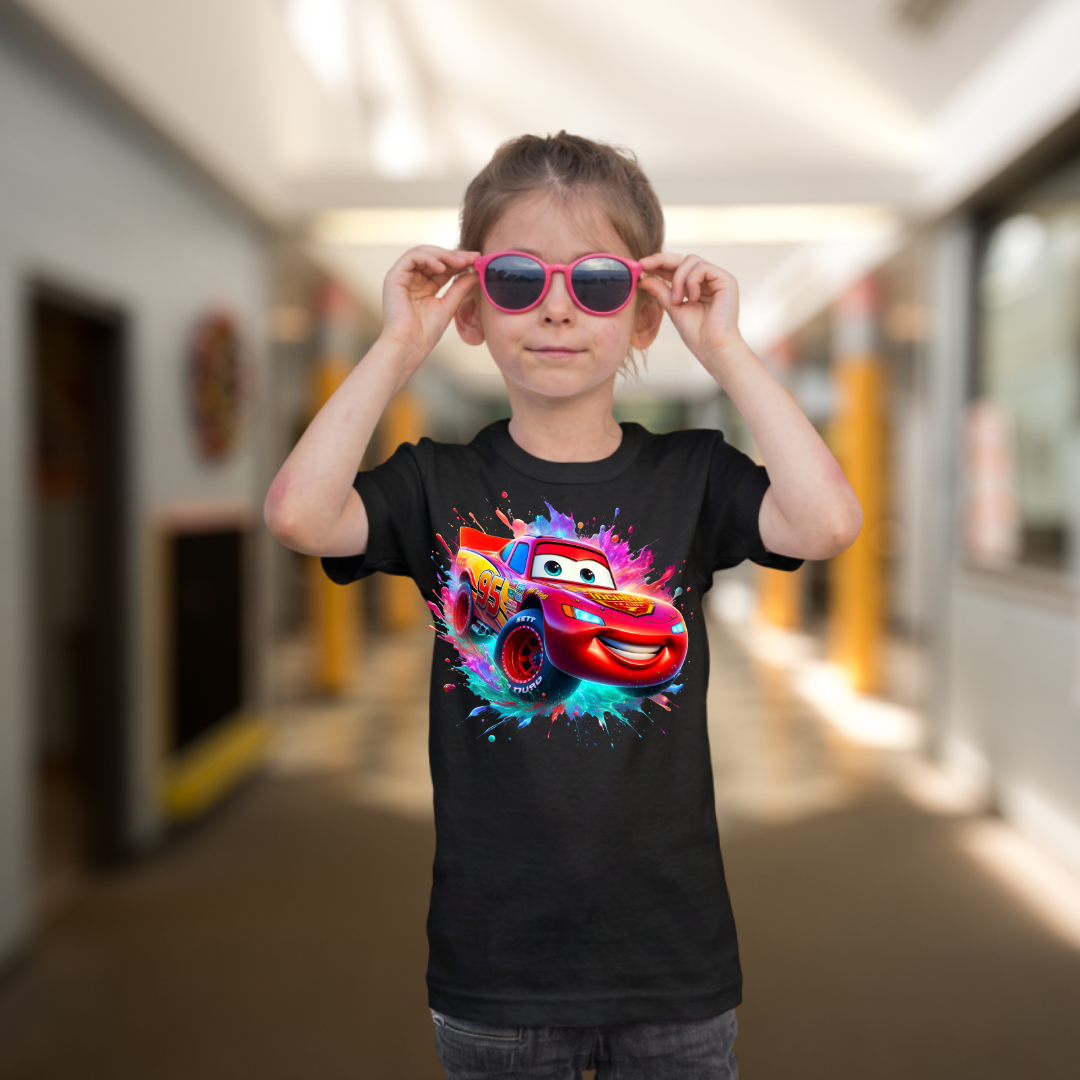 Lightning McQueen Watercolor T-shirt mockup