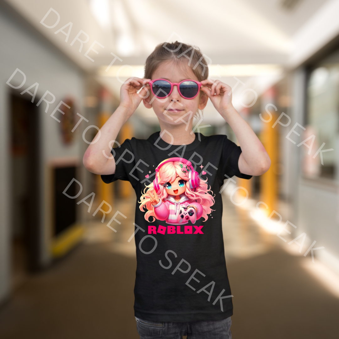 Roblox Girl T-shirt mockup