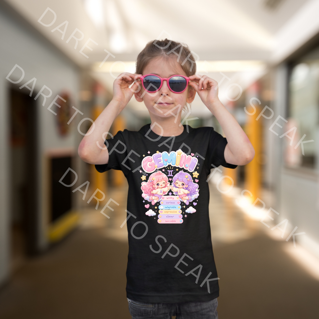 Gemini Kawaii Zodiac T-shirt mockup