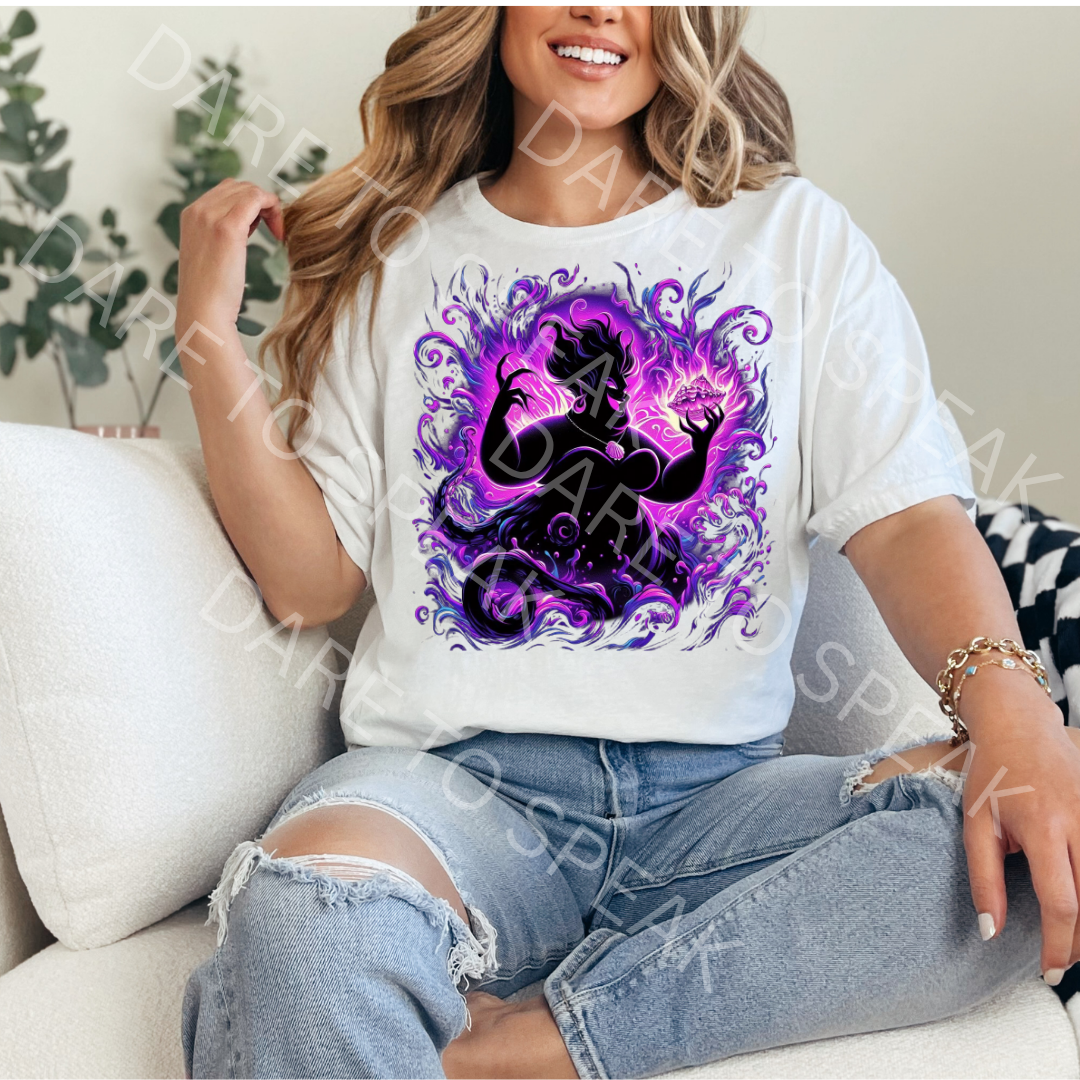 Purple Dragon Flames T-shirt mockup