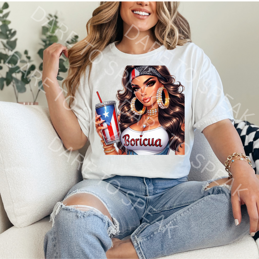 Boricua Portrait T-shirt mockup