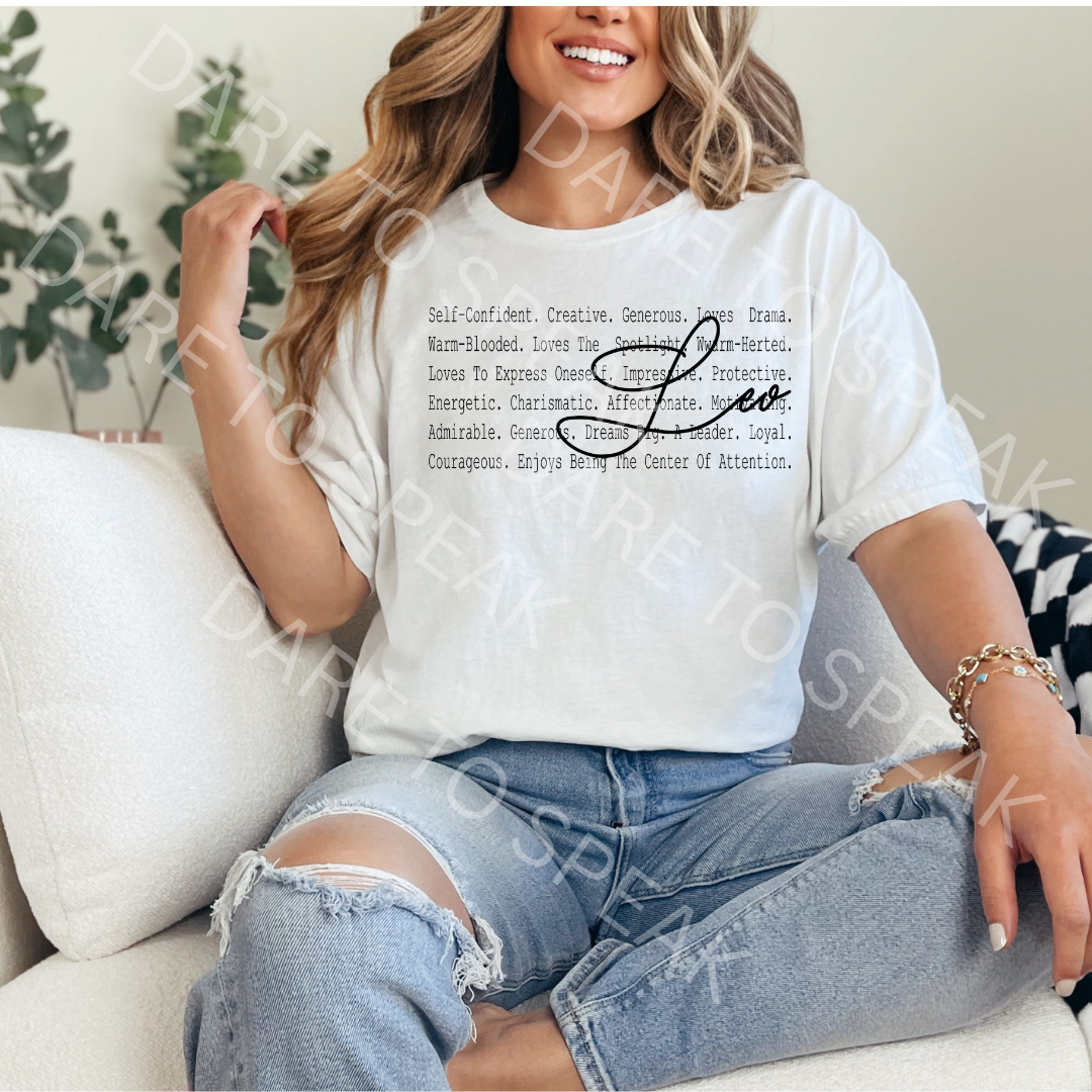 Leo Definition Traits T-shirt mockup