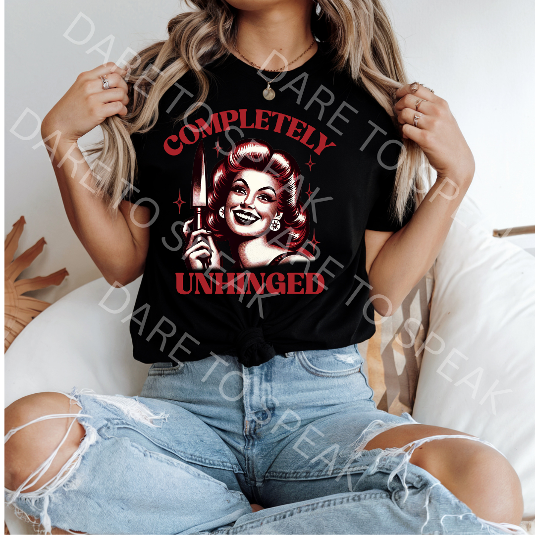 Completely Unhinged T-shirt mockup